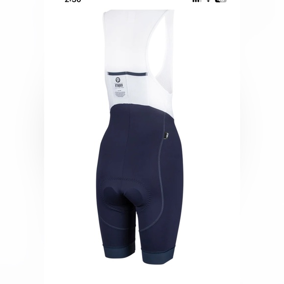 Attaquer Women’s Cycling Race Bib Short Navy Reflective Tonal Logo - Picture 2 of 3